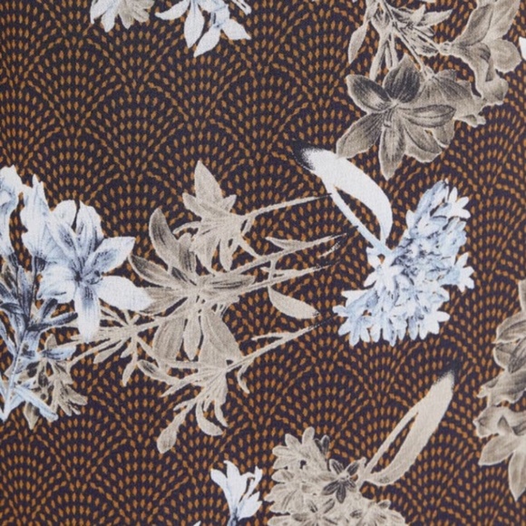 NEW All In Favor‎ [ Medium ] Square Neck Long Sleeve Midi Chiffon Dress - Picture 16 of 16